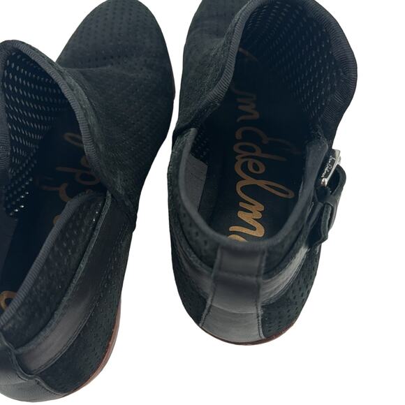 Sam Edelman black suede Paula perforated ankle boots - Picture 6 of 6